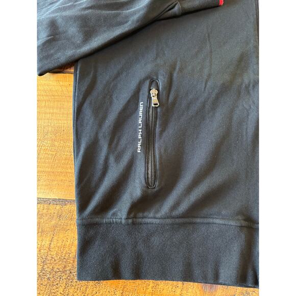 Polo Ralph‎ Lauren Black Full Zip Interlock Track Warm Up Jacket Mens Size Large - Picture 7 of 7
